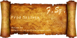 Frid Szilvia névjegykártya